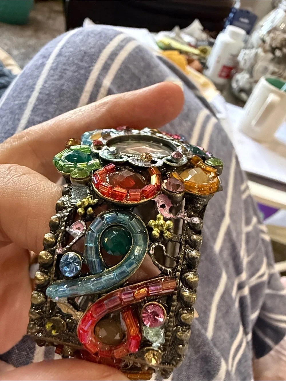 Vtg Narmi jeweled watch